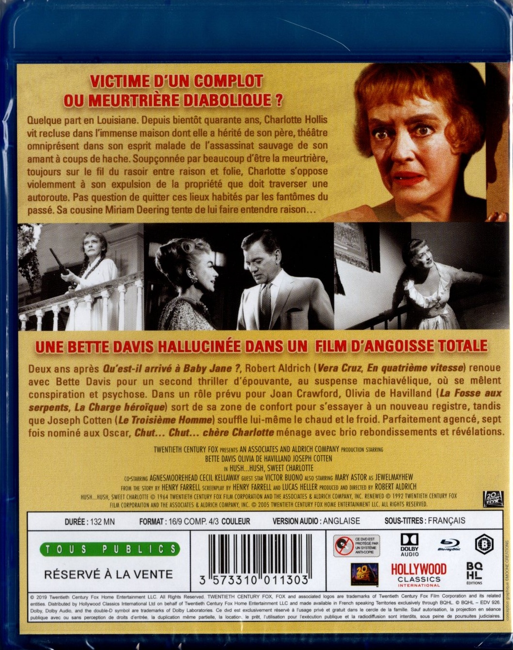 Chut, chut, chère Charlotte Blu-ray (Amaray) – Image 2